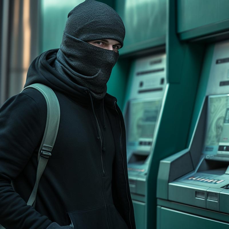 Alarmanlagen Banken - Einbrecher - Bankautomat Überfall