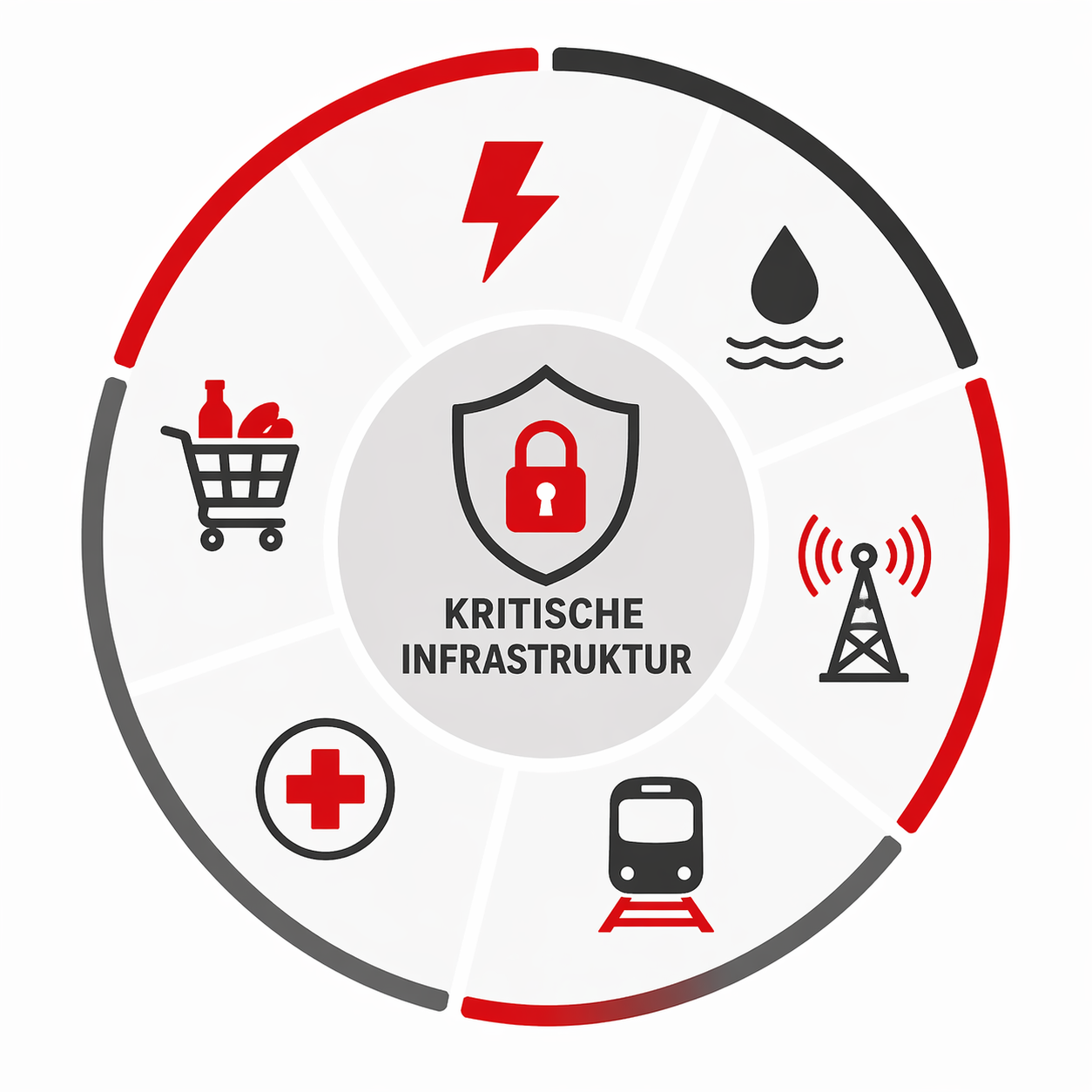 Kritische Infrastrukturen Kritis - Was gehört dazu? Infografik