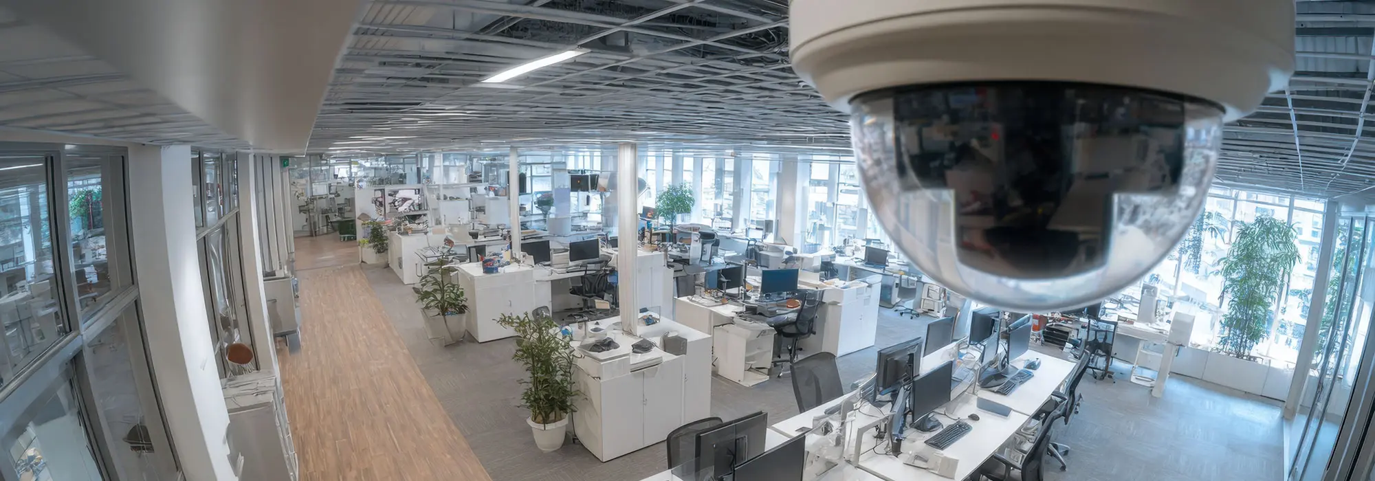 Alarmanlagen Büros - Ansicht eines Büros mit Videoüberwachung